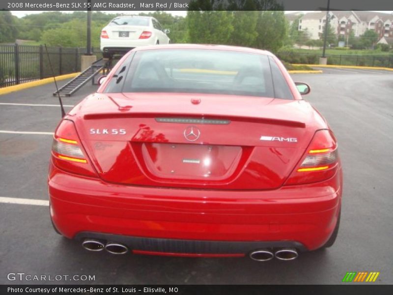 Mars Red / Black 2008 Mercedes-Benz SLK 55 AMG Roadster
