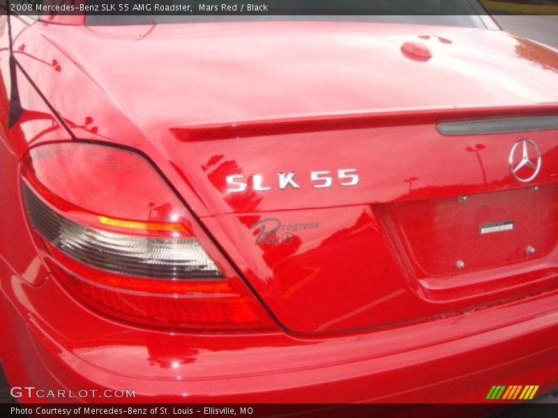Mars Red / Black 2008 Mercedes-Benz SLK 55 AMG Roadster