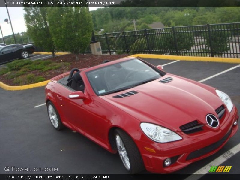 Mars Red / Black 2008 Mercedes-Benz SLK 55 AMG Roadster