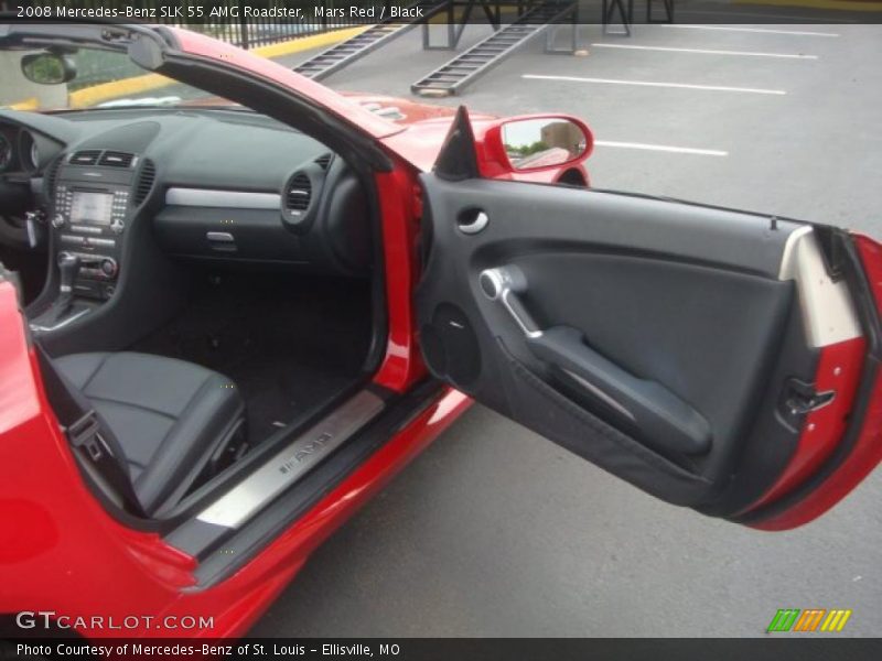 Mars Red / Black 2008 Mercedes-Benz SLK 55 AMG Roadster