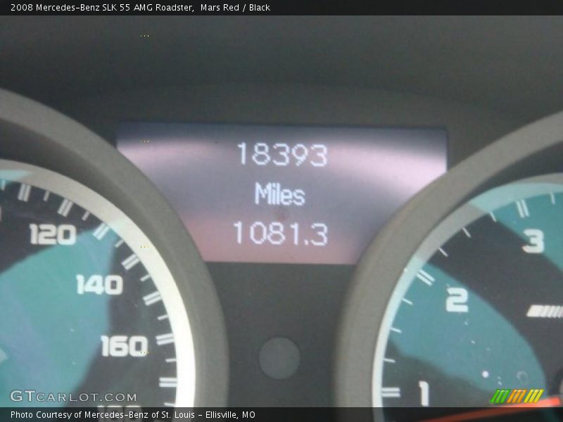 Mars Red / Black 2008 Mercedes-Benz SLK 55 AMG Roadster