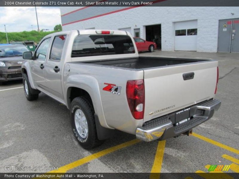 Silver Birch Metallic / Very Dark Pewter 2004 Chevrolet Colorado Z71 Crew Cab 4x4