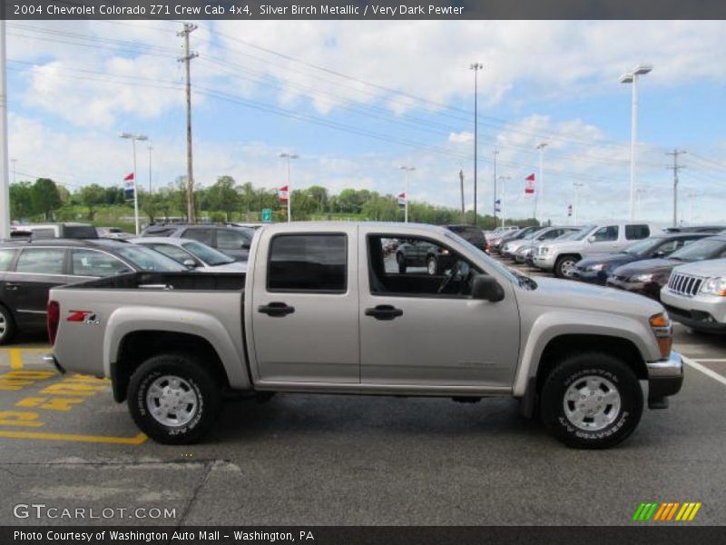 Silver Birch Metallic / Very Dark Pewter 2004 Chevrolet Colorado Z71 Crew Cab 4x4