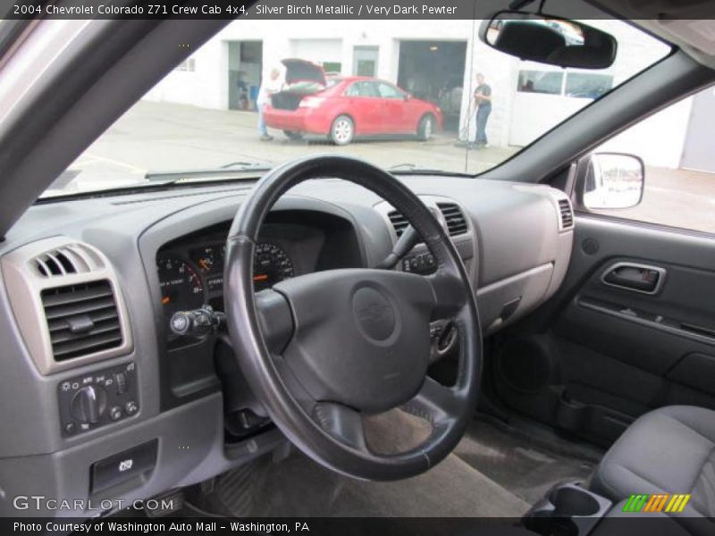 Silver Birch Metallic / Very Dark Pewter 2004 Chevrolet Colorado Z71 Crew Cab 4x4