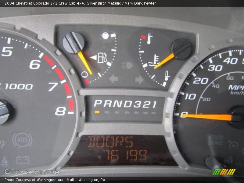 Silver Birch Metallic / Very Dark Pewter 2004 Chevrolet Colorado Z71 Crew Cab 4x4