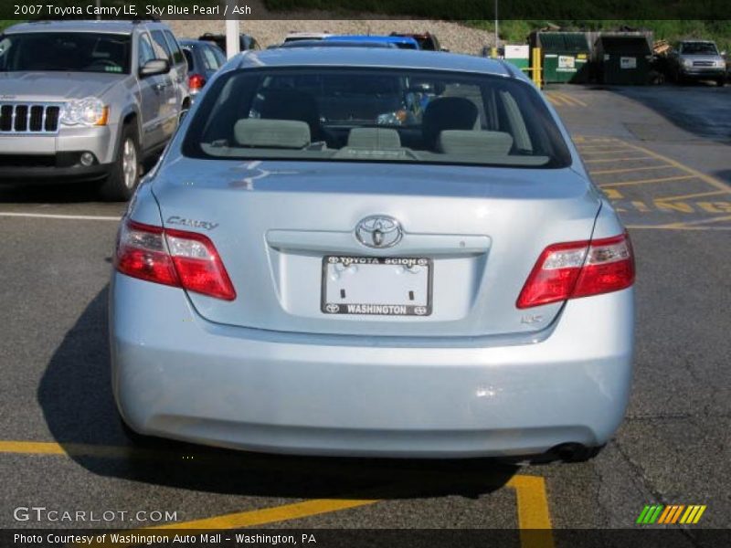 Sky Blue Pearl / Ash 2007 Toyota Camry LE