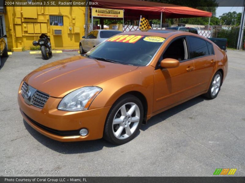 Radiant Ember / Black 2004 Nissan Maxima 3.5 SE
