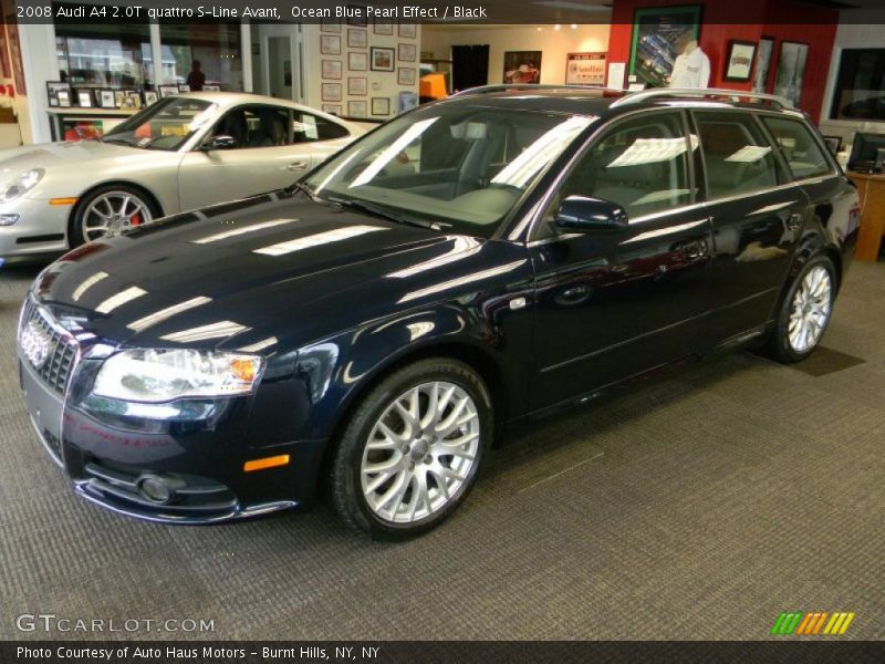 Ocean Blue Pearl Effect / Black 2008 Audi A4 2.0T quattro S-Line Avant
