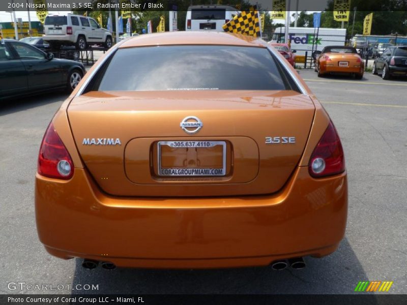 Radiant Ember / Black 2004 Nissan Maxima 3.5 SE