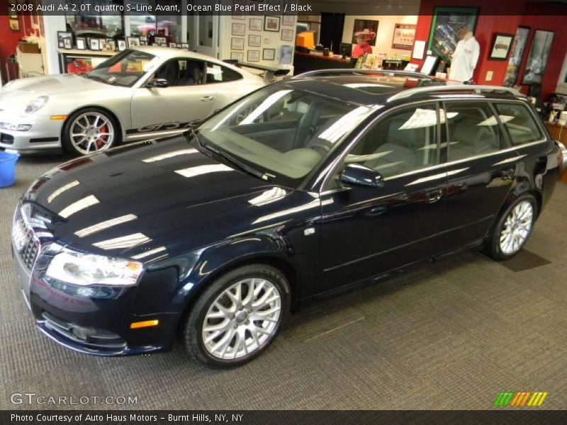 Ocean Blue Pearl Effect / Black 2008 Audi A4 2.0T quattro S-Line Avant