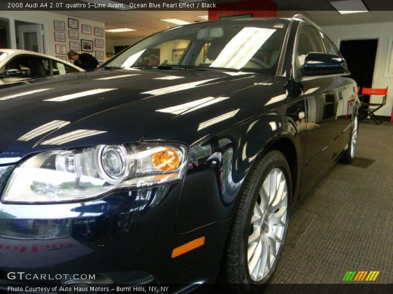 Ocean Blue Pearl Effect / Black 2008 Audi A4 2.0T quattro S-Line Avant