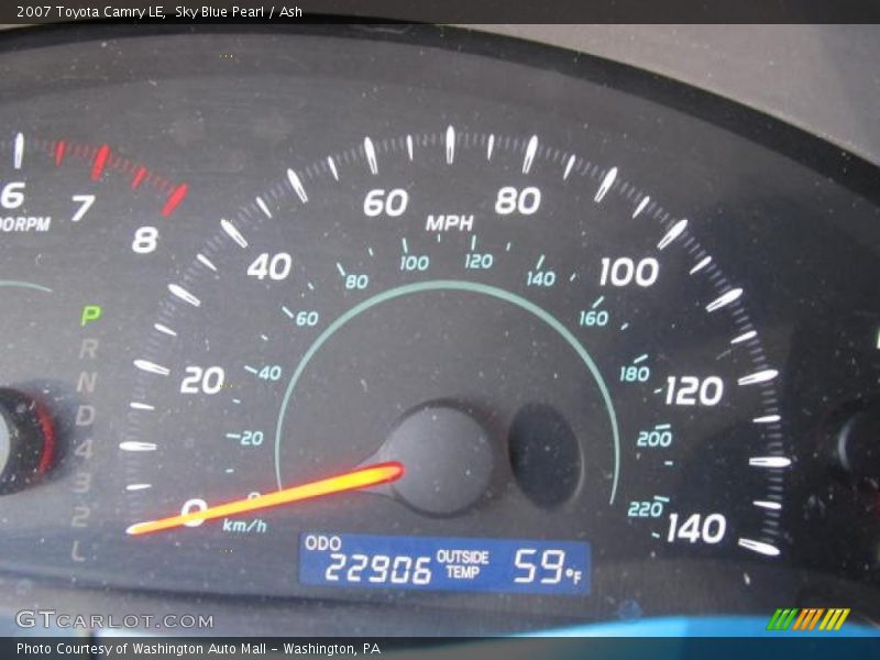 Sky Blue Pearl / Ash 2007 Toyota Camry LE