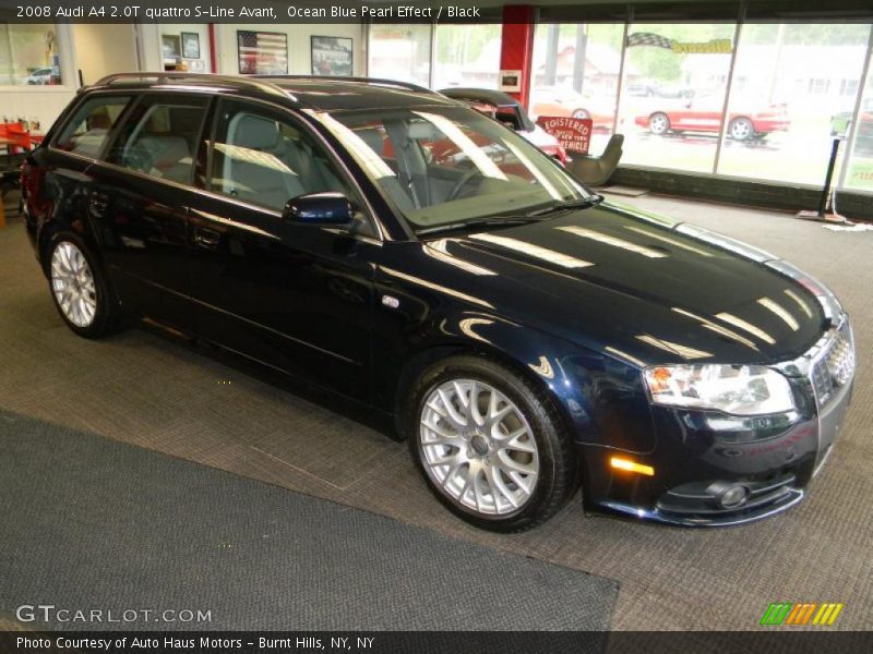 Ocean Blue Pearl Effect / Black 2008 Audi A4 2.0T quattro S-Line Avant