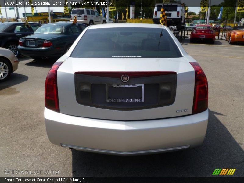 Light Platinum / Light Gray/Ebony 2003 Cadillac CTS Sedan