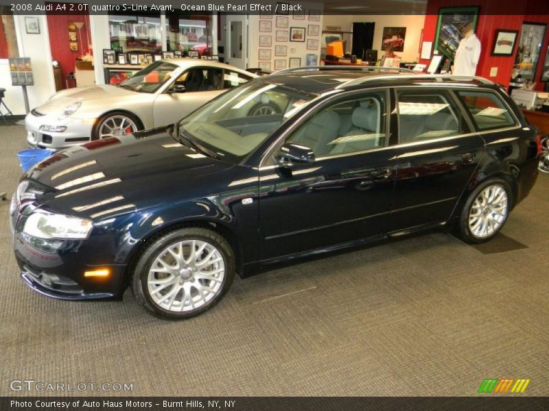 Ocean Blue Pearl Effect / Black 2008 Audi A4 2.0T quattro S-Line Avant