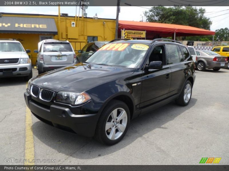 Black Sapphire Metallic / Black 2004 BMW X3 2.5i