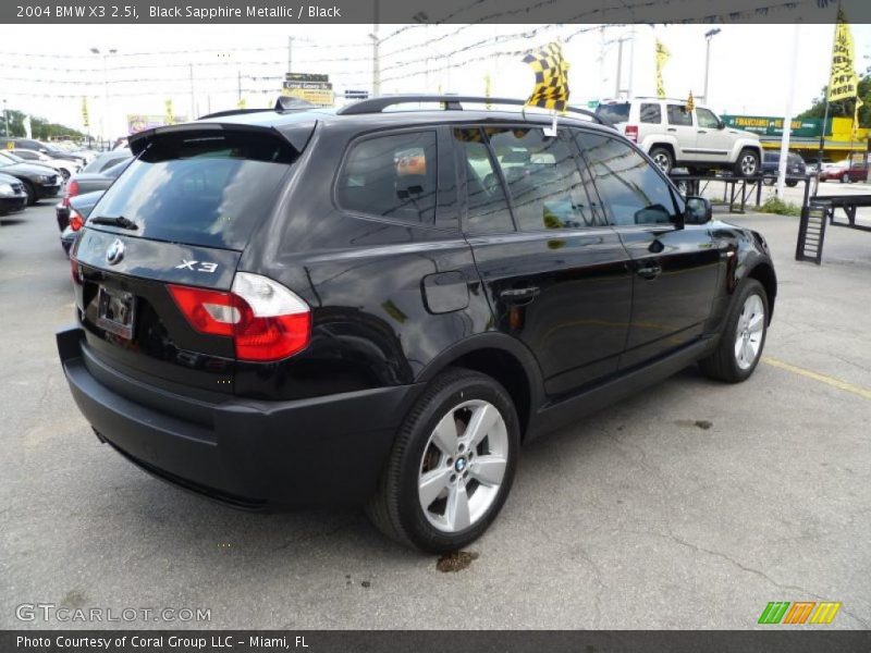 Black Sapphire Metallic / Black 2004 BMW X3 2.5i