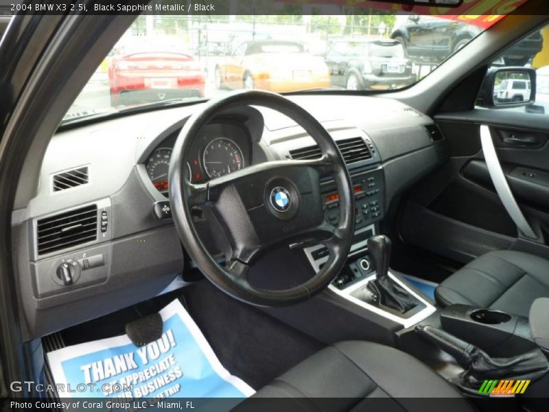 Black Sapphire Metallic / Black 2004 BMW X3 2.5i
