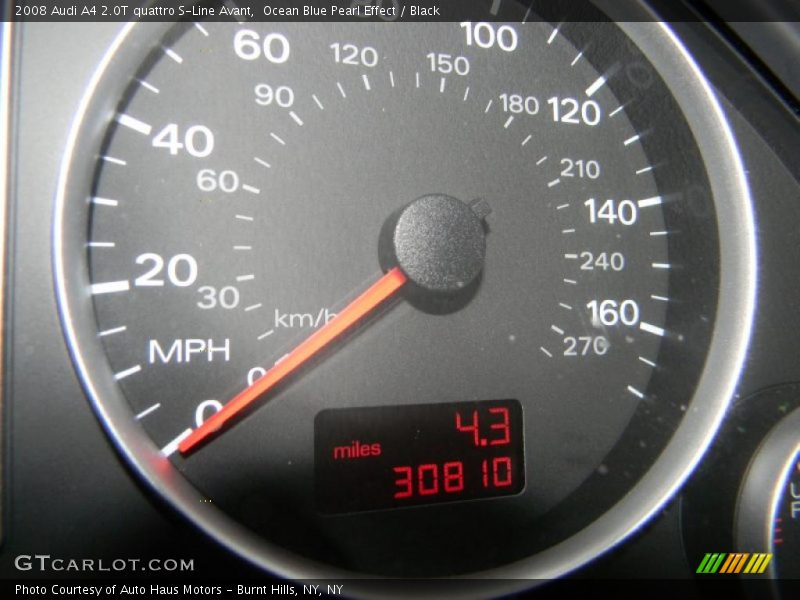 Ocean Blue Pearl Effect / Black 2008 Audi A4 2.0T quattro S-Line Avant