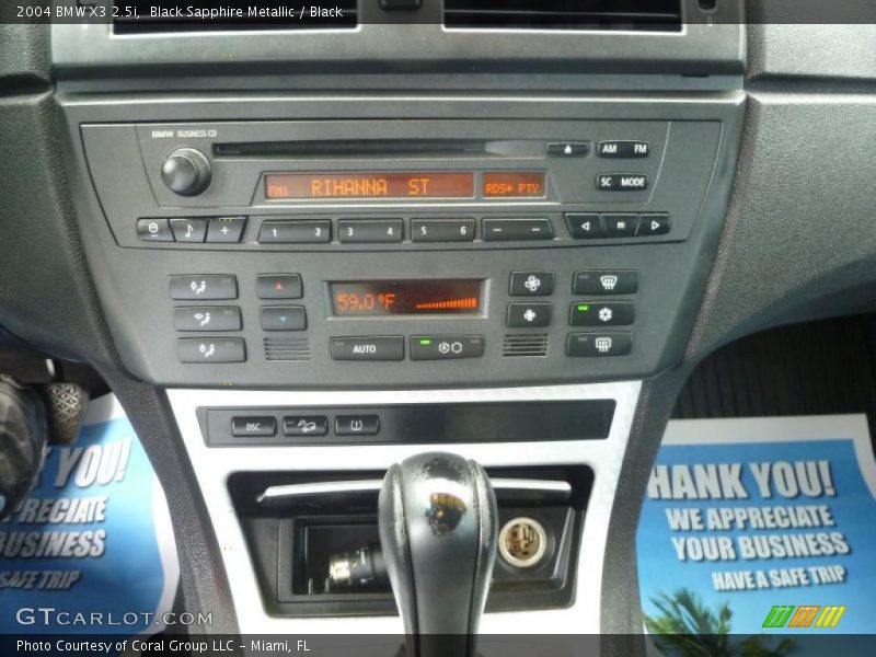 Black Sapphire Metallic / Black 2004 BMW X3 2.5i