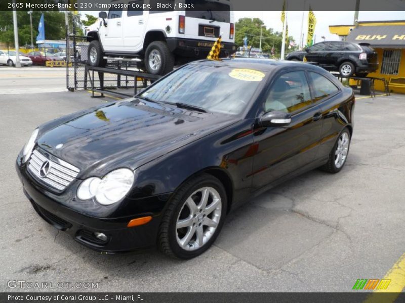 Black / Black 2005 Mercedes-Benz C 230 Kompressor Coupe