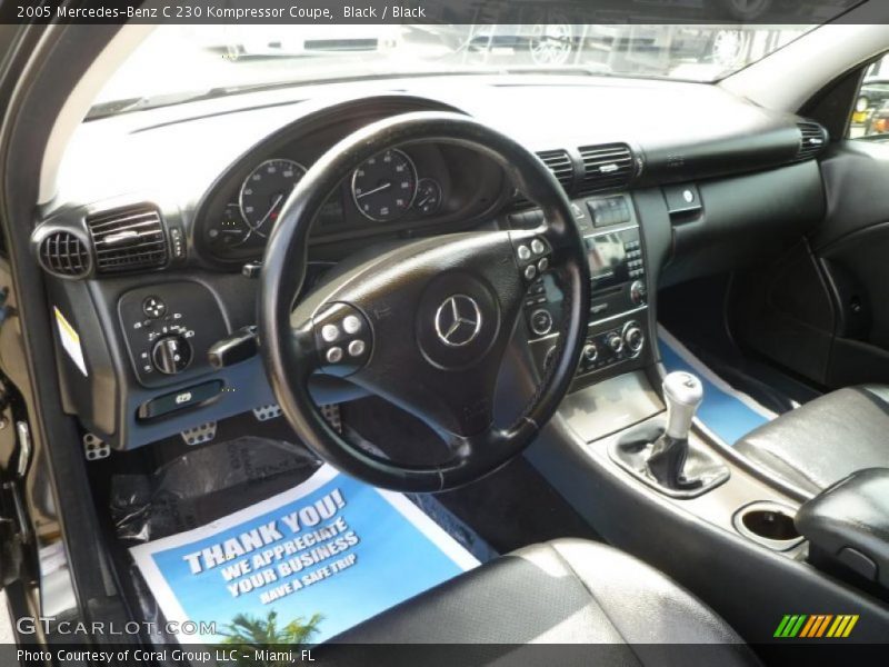 Black / Black 2005 Mercedes-Benz C 230 Kompressor Coupe