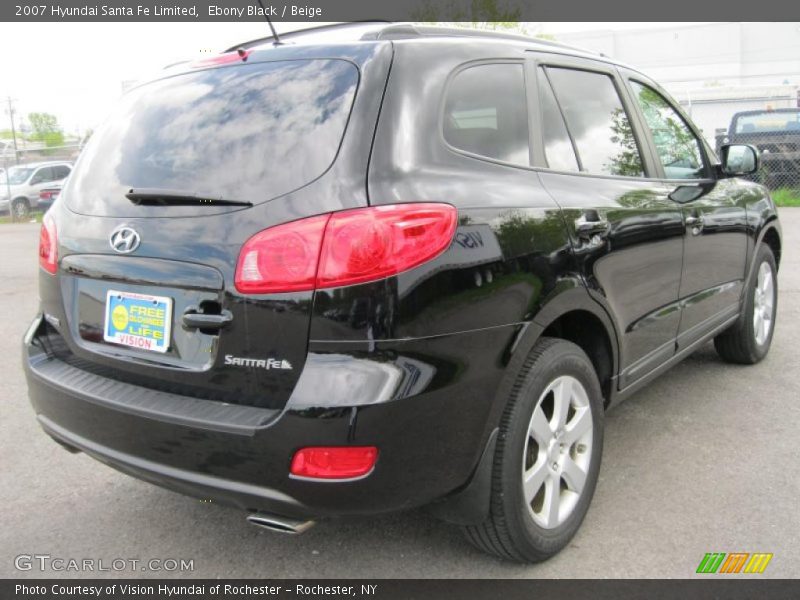 Ebony Black / Beige 2007 Hyundai Santa Fe Limited