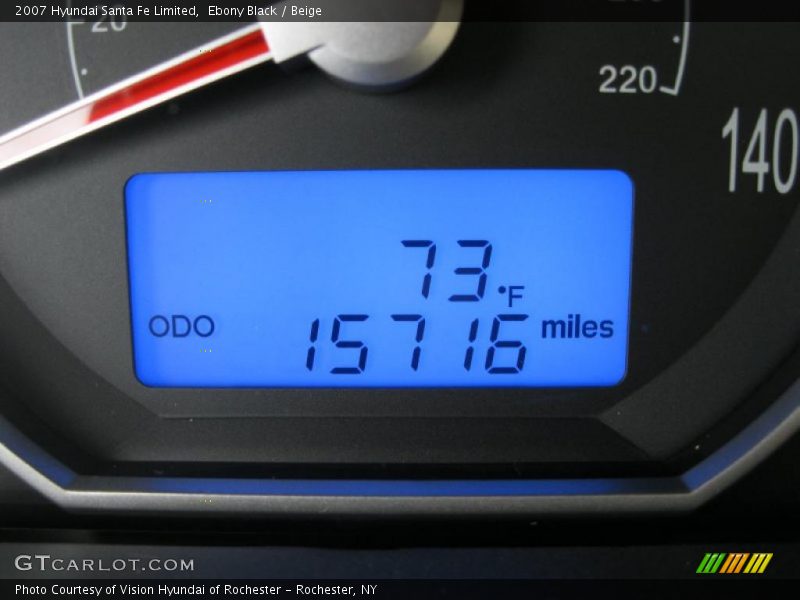 Ebony Black / Beige 2007 Hyundai Santa Fe Limited