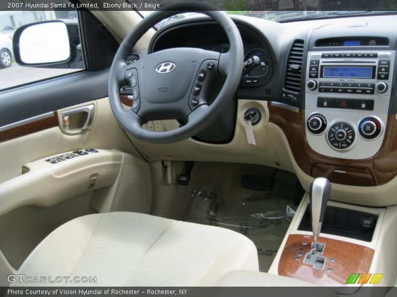 Ebony Black / Beige 2007 Hyundai Santa Fe Limited