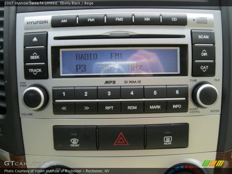 Ebony Black / Beige 2007 Hyundai Santa Fe Limited