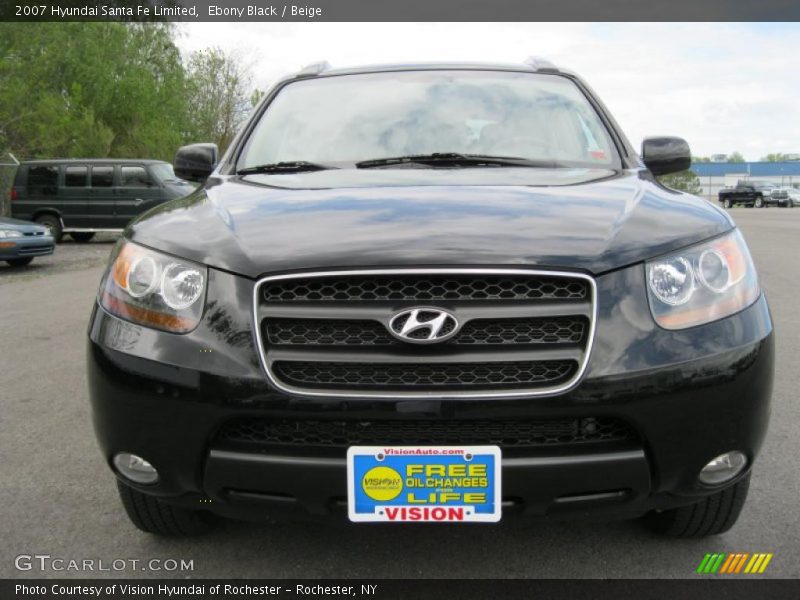 Ebony Black / Beige 2007 Hyundai Santa Fe Limited