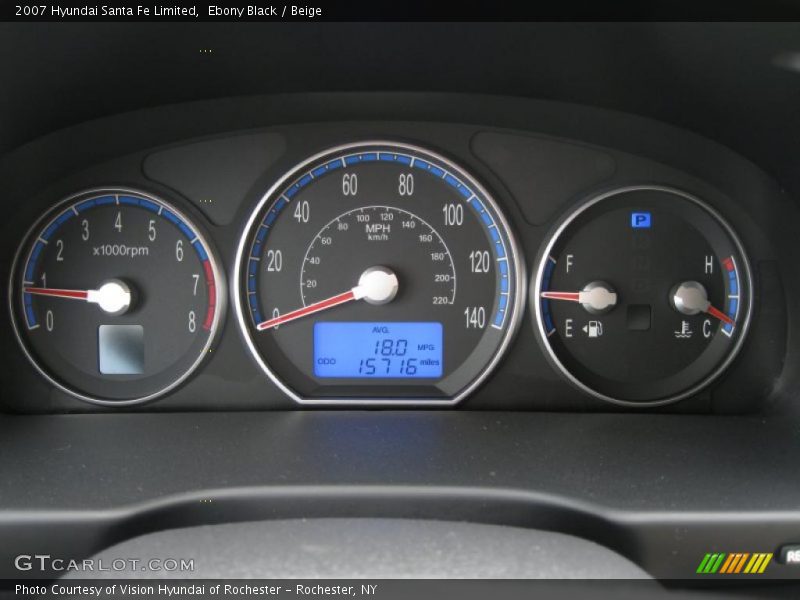 Ebony Black / Beige 2007 Hyundai Santa Fe Limited