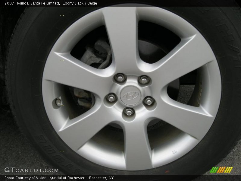 Ebony Black / Beige 2007 Hyundai Santa Fe Limited