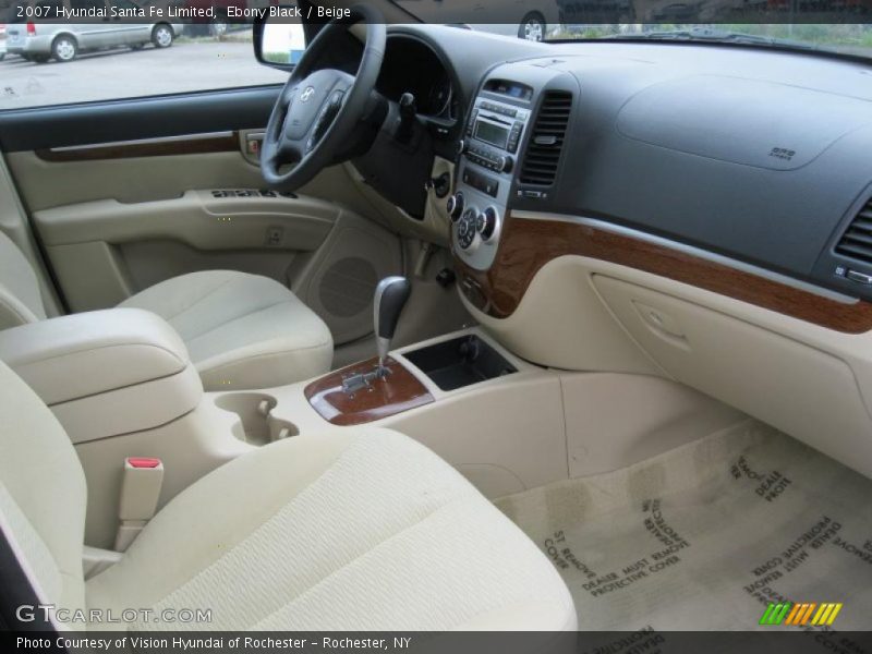 Ebony Black / Beige 2007 Hyundai Santa Fe Limited