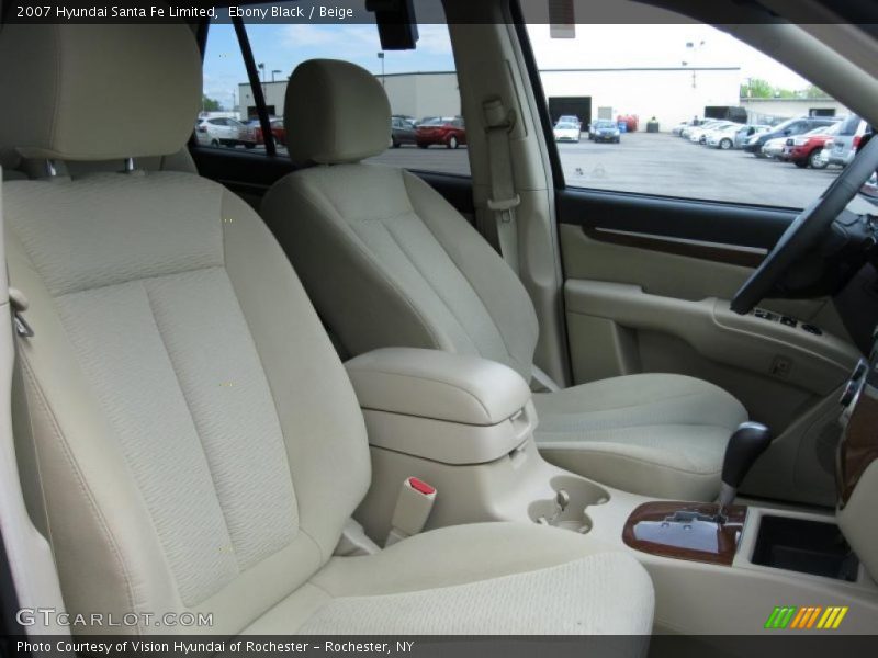 Ebony Black / Beige 2007 Hyundai Santa Fe Limited