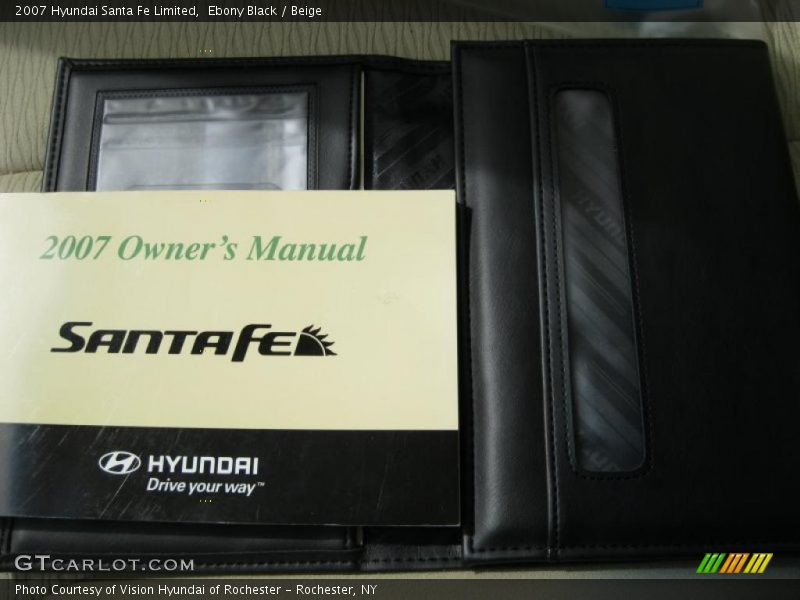 Ebony Black / Beige 2007 Hyundai Santa Fe Limited