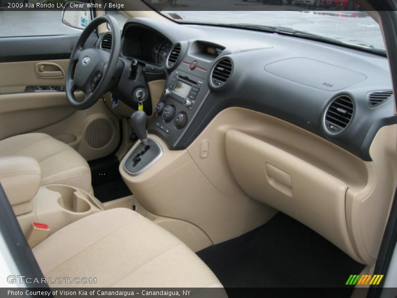 Clear White / Beige 2009 Kia Rondo LX