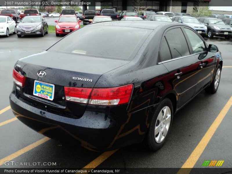 Deepwater Blue / Beige 2007 Hyundai Sonata GLS