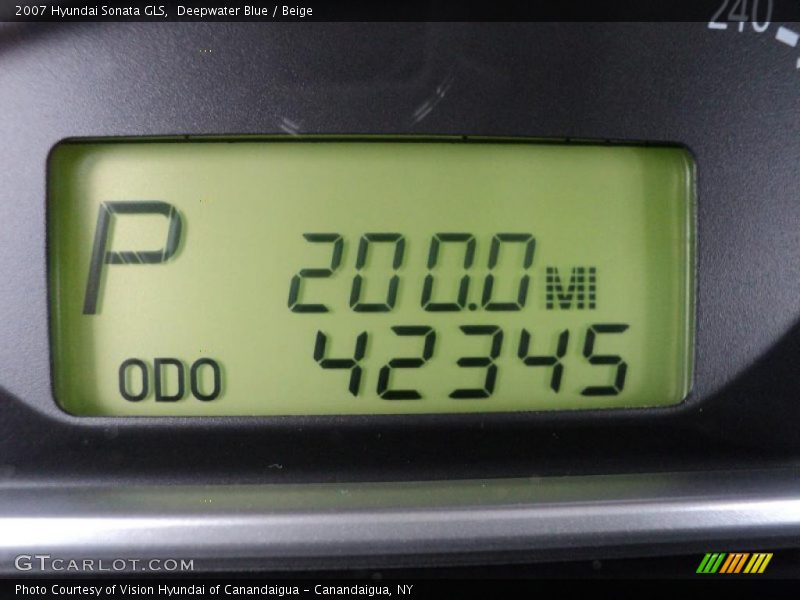 Deepwater Blue / Beige 2007 Hyundai Sonata GLS