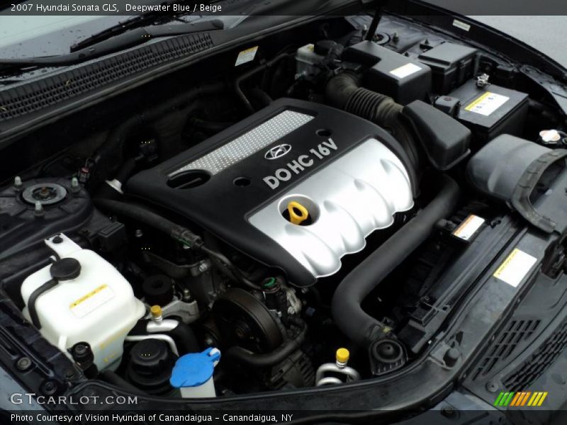 Deepwater Blue / Beige 2007 Hyundai Sonata GLS