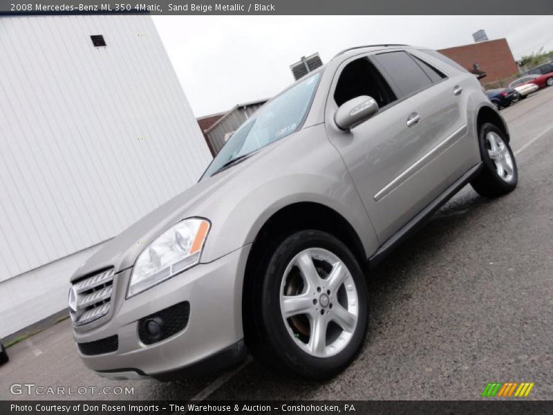 Sand Beige Metallic / Black 2008 Mercedes-Benz ML 350 4Matic