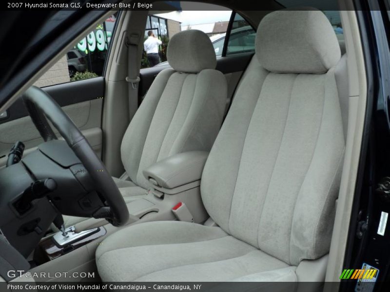 Deepwater Blue / Beige 2007 Hyundai Sonata GLS