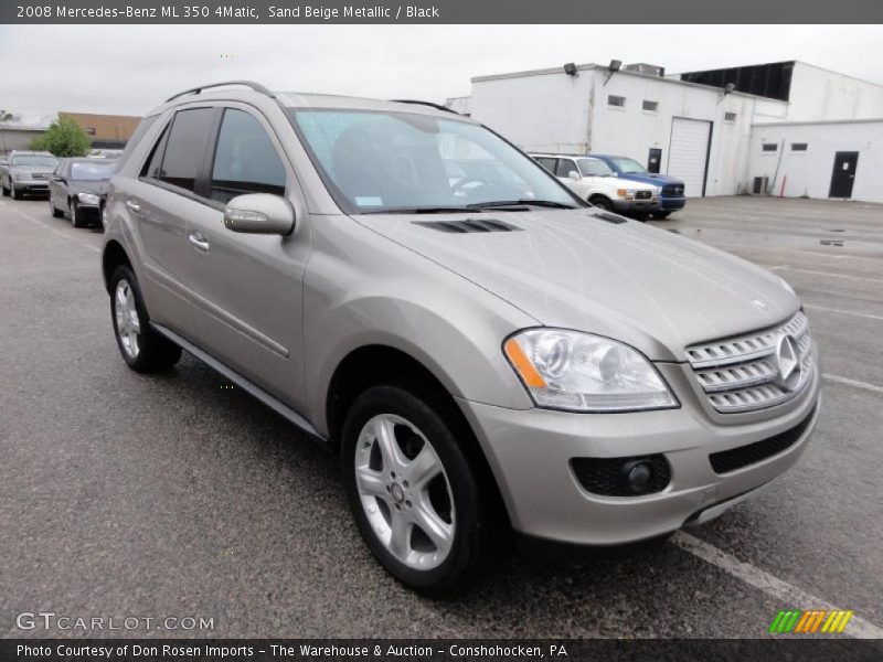 Sand Beige Metallic / Black 2008 Mercedes-Benz ML 350 4Matic