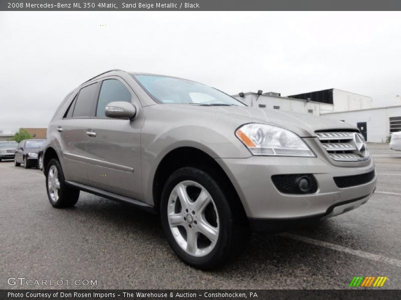 Sand Beige Metallic / Black 2008 Mercedes-Benz ML 350 4Matic