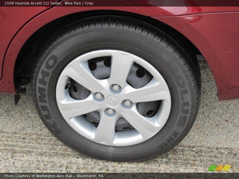 Wine Red / Gray 2008 Hyundai Accent GLS Sedan