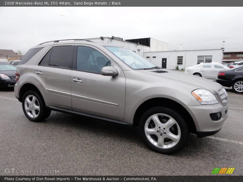 Sand Beige Metallic / Black 2008 Mercedes-Benz ML 350 4Matic