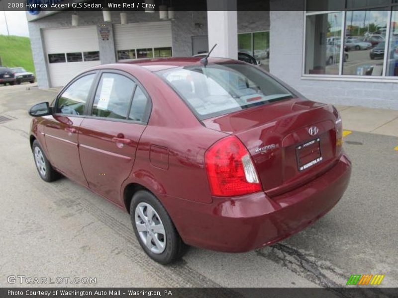 Wine Red / Gray 2008 Hyundai Accent GLS Sedan