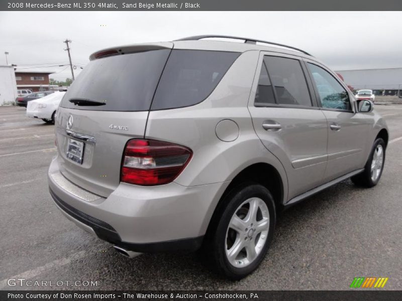 Sand Beige Metallic / Black 2008 Mercedes-Benz ML 350 4Matic