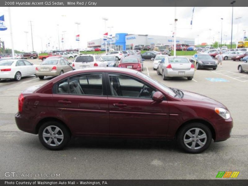 Wine Red / Gray 2008 Hyundai Accent GLS Sedan