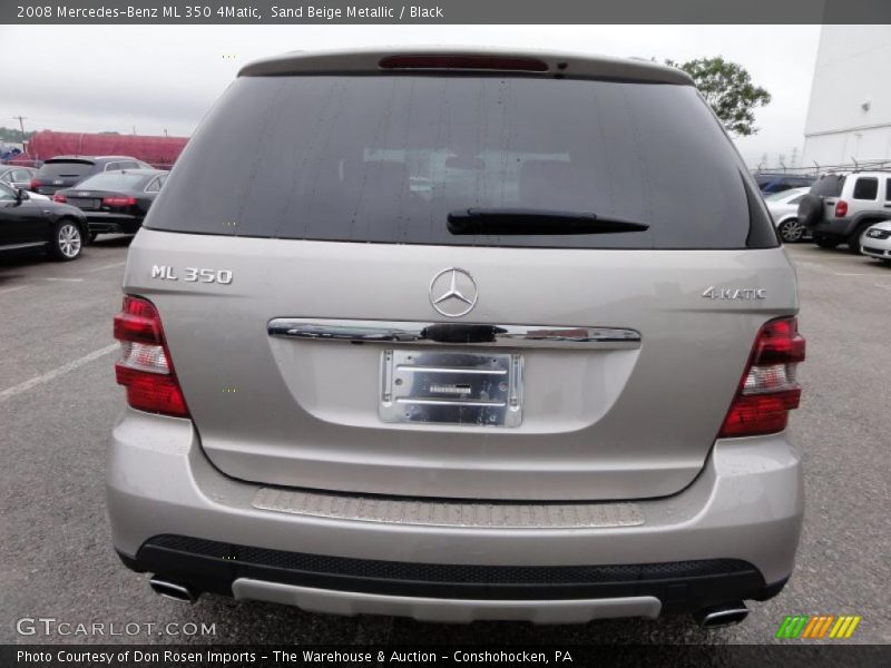 Sand Beige Metallic / Black 2008 Mercedes-Benz ML 350 4Matic